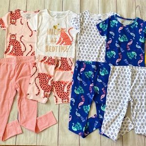🐆🦚 Two NWT Carter’s 4-Piece Pajamas Sets - 8 Pieces Total! 🦚🐆
